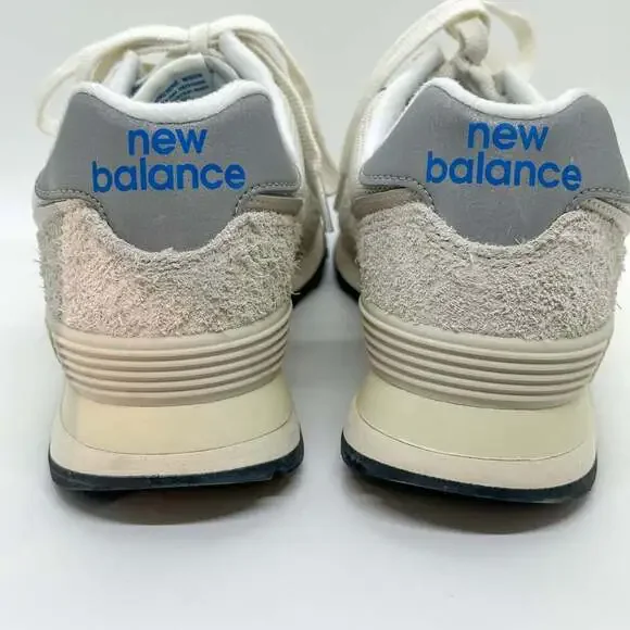 NEW! New Balance 574 Tan Light Grey Sneakers Women’s 9 - Picture 5 of 12
